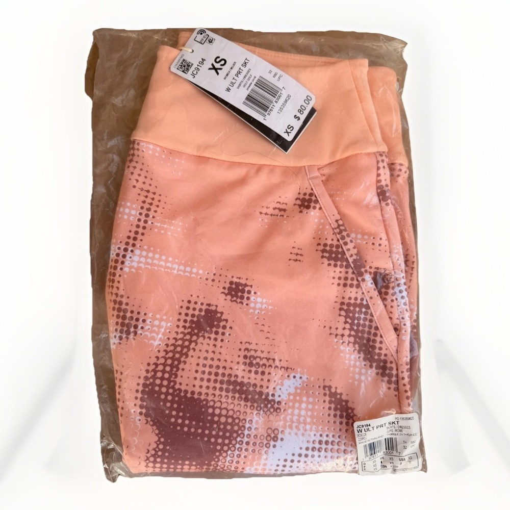 adidas Ultimate365 Skort Women's XS Powder Coral Geometric Golf Performance - Picture 9 of 10